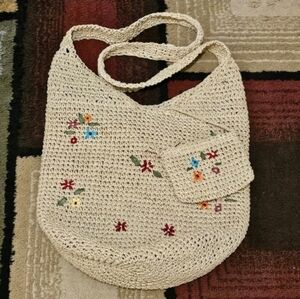 Crochet Knitted Hobo Bag